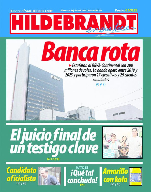 Semanario Hildebrandt en sus trece (@ensustrece) on Twitter photo La edición 740 de #Hildebrandt <a href="/ensustrece/">Semanario Hildebrandt en sus trece</a> ya está en las calles y en hildebrandtensustrece.com La edición 740 de #Hildebrandt <a href="/ensustrece/">Semanario Hildebrandt en sus trece</a> ya está en las calles y en hildebrandtensustrece.com