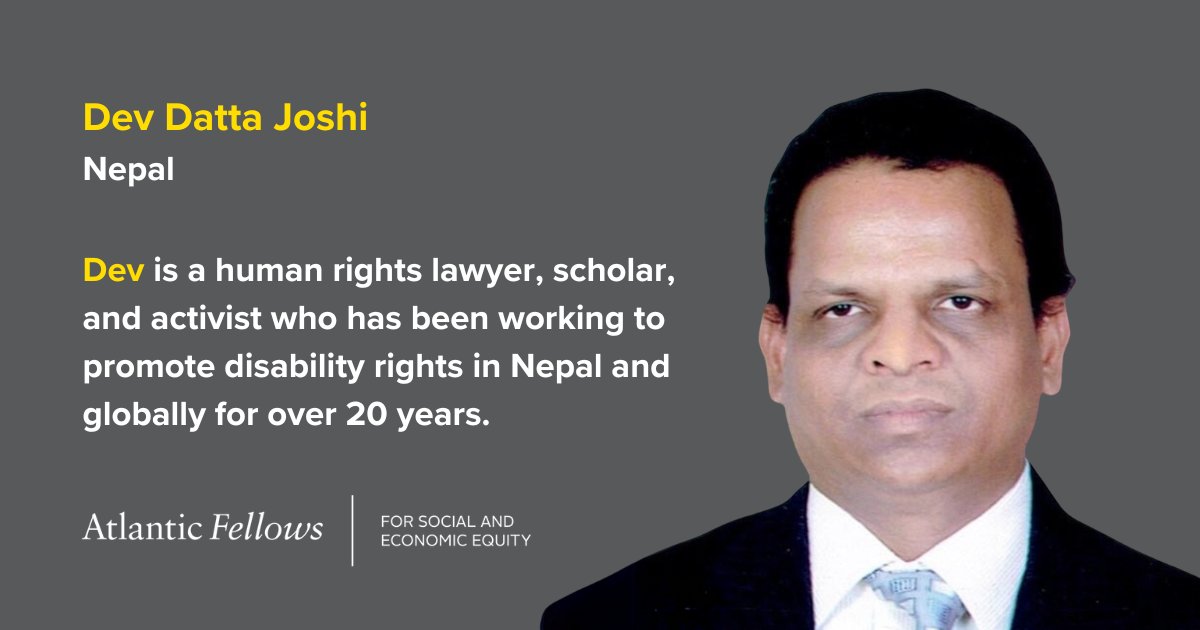 AFSEE_LSE's tweet image. Disability inclusion is not charity but about empowering individuals with disabilities by providing them access to #healthcare, #education, #employment, and #safety,’ says @DevDatta__, one of our new Atlantic Fellows for Social and Economic Equity.

🔗 afsee.atlanticfellows.lse.ac.uk/en-gb/fellows/…