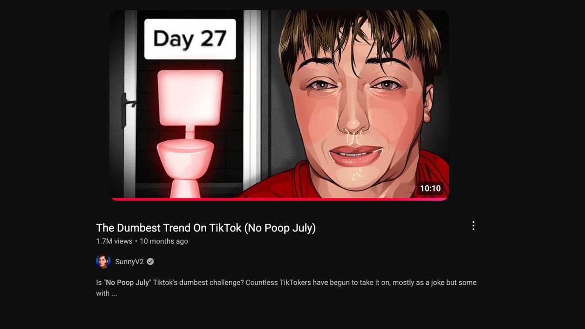 natesonchain's tweet image. No Poop July - Thesis
I think we are SUPER early to this trend and a multi-million dollar coin.
No Poop July is a series by a TikTok/IG/YT creator OkCron with 6.4M+ followers. Each July he pretends to go the whole month without pooping. And the videos get millions of views.
I…