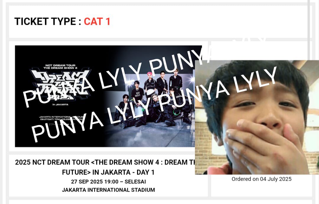 coyunsukk's tweet photo. WTS / WANT TO SELL THE DREAM SHOW 4 TDS 4 IN JAKARTA TICKET

CAT 1 Day 1
GENERAL SALES
DATA PRIBADI AND SELF PAYMENT

-jual sesuai harga web
-boleh nyicil

#NCTDREAM #NCTDREAM_In_JAKARTA #TDS4inJAKARTA #NCTDREAM_THEDREAMSHOW4_JAKARTA https://t.co/YT0fXYhilW