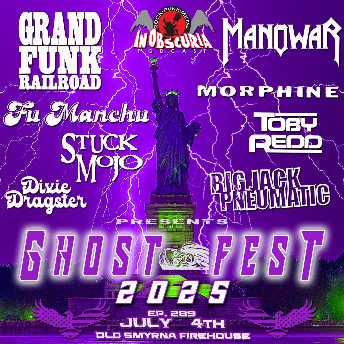 InObscuria Podcast proudly presents: the 5th annual Ghost-Fest Live at the Old Smyrna Firehouse, celebrating America’s Independence! Featuring performances by an All-American line-up of the living, the dead… and the living dead. inobscuria-podcast.simplecast.com/episodes/ep-28…