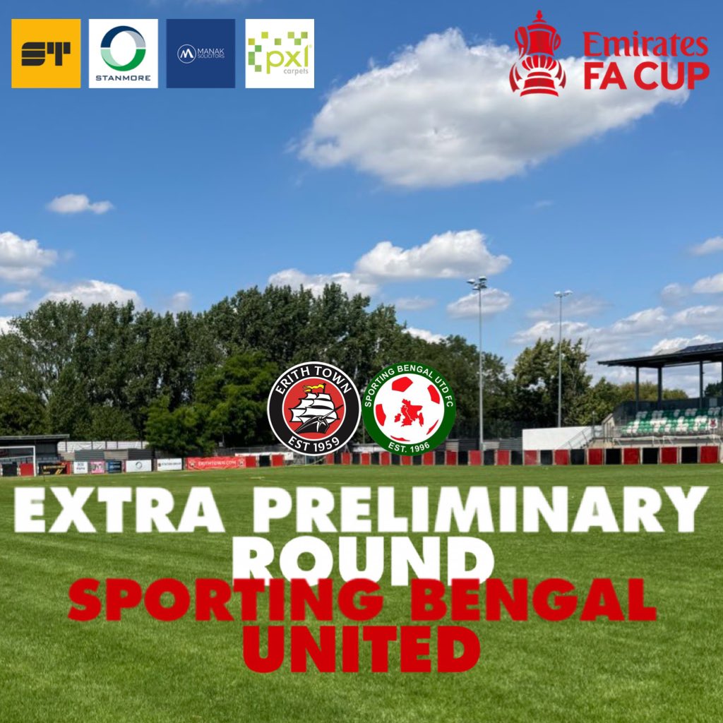 🏆 | <a href="/EmiratesFACup/">Emirates FA Cup</a> #ExtraPrelim DRAW

The draw for the #FACupExtraPreliminaryRound has been made, and #TheDockers are at home against <a href="/SportingBengal/">Sporting Bengal Utd FC</a>.

The tie is due to be played the weekend of Saturday 2nd August.

#UpTheDockers