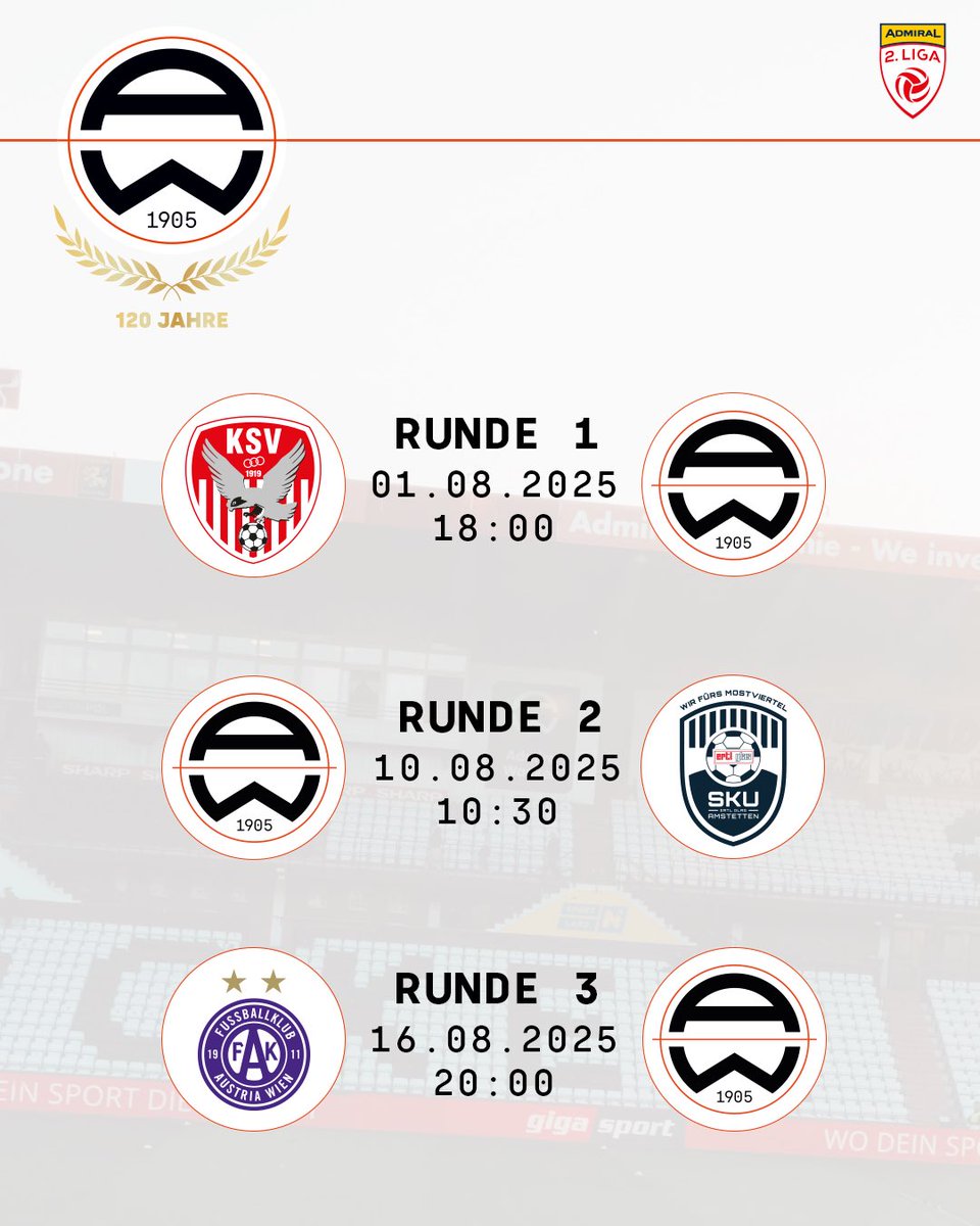 Die ersten Termine sind fixiert! 💪🏼

#admira #herzblut #ligazwa