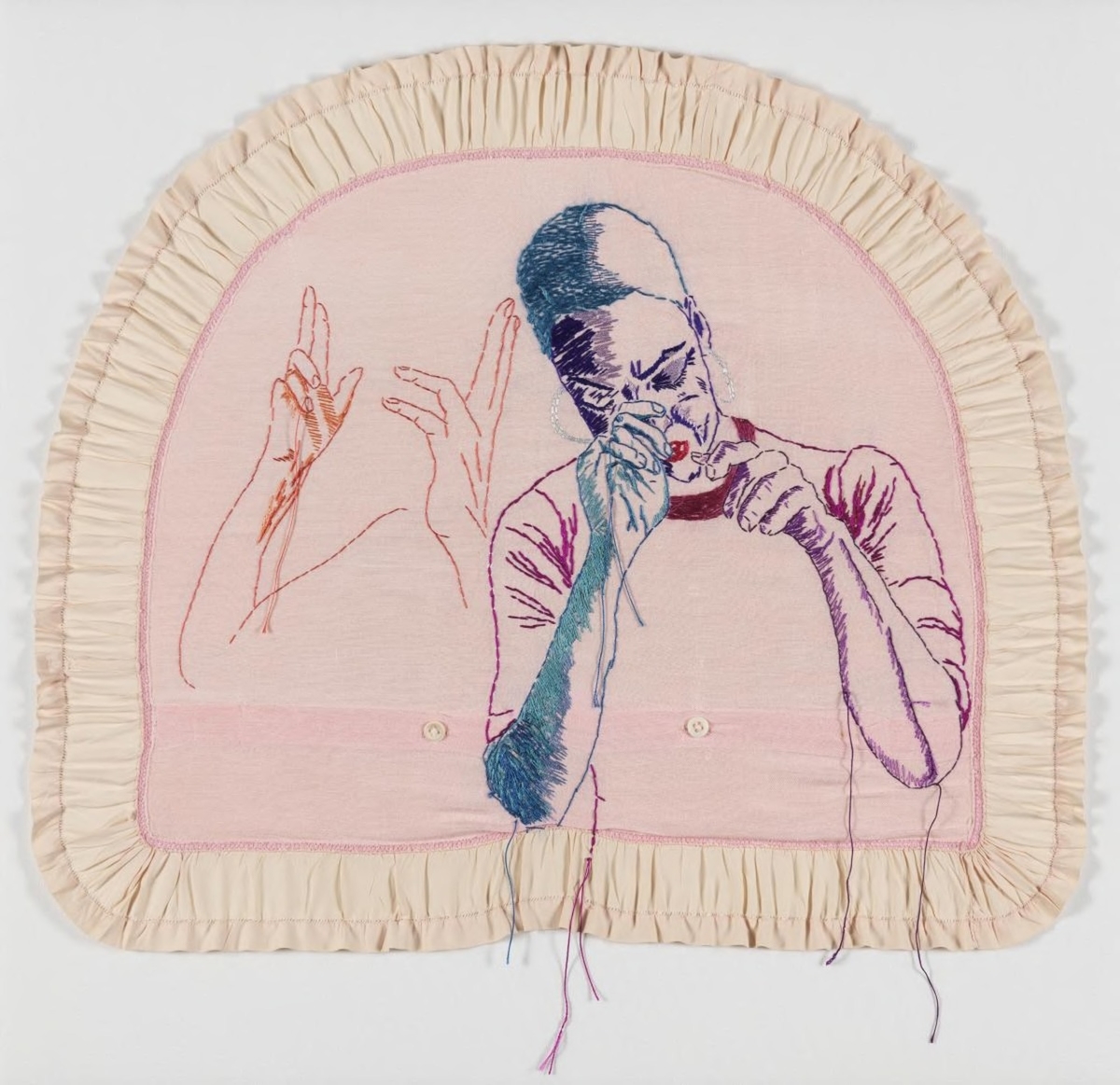 artukdotorg's tweet image. It's #WorkOfTheWeek time, where we showcase artworks that are new to Art UK.

'why don’t you just tell me how you want to be, baby, &amp;amp; i’ll live like water around you' by Zoë Buckman (b.1985) © the artist. 📷 @NPGLondon

👉 artuk.org/discover/artwo…