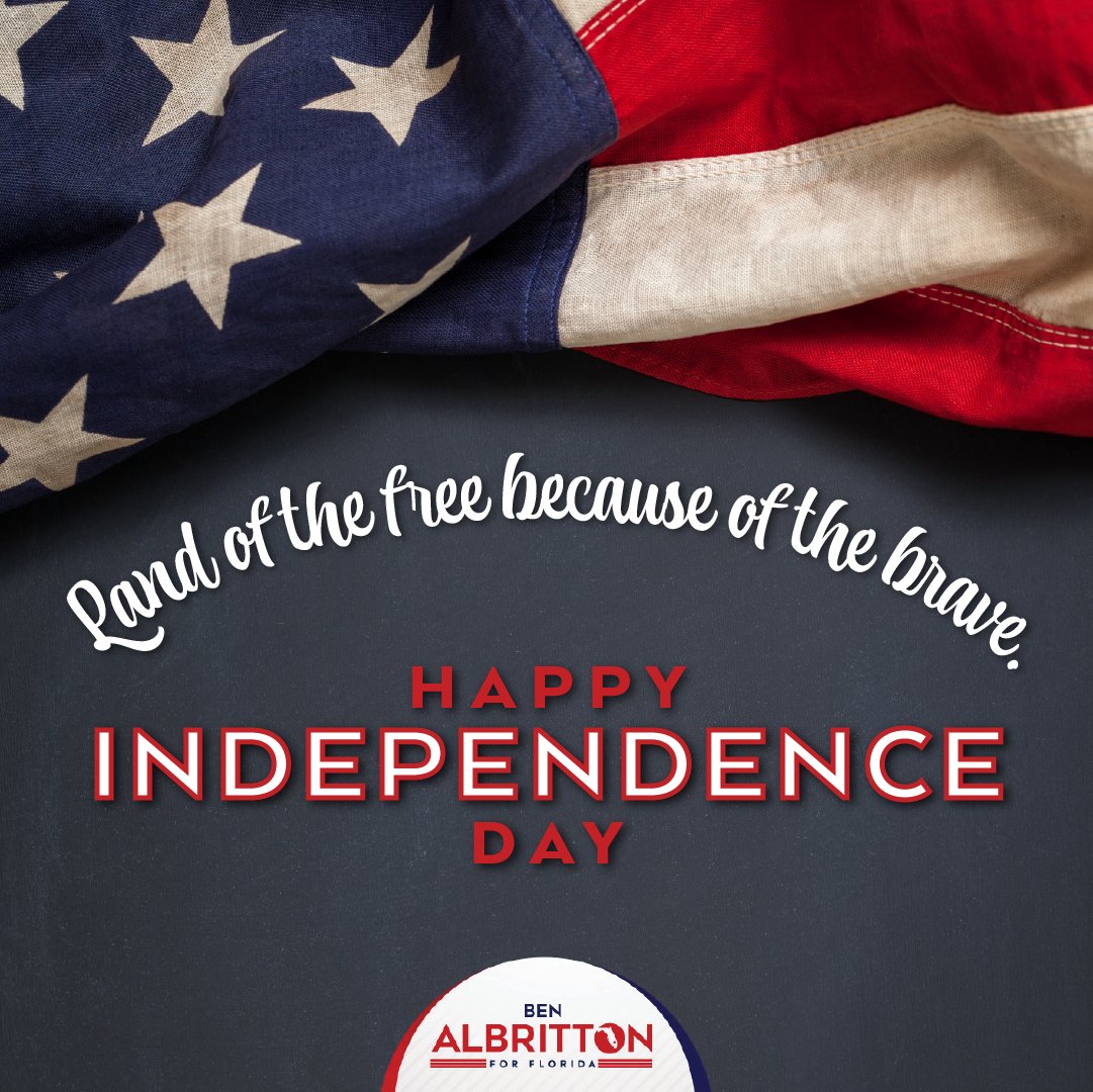 Today, we celebrate freedom and opportunity and the American heroes who defend our liberties. God bless the USA! Happy Independence Day.