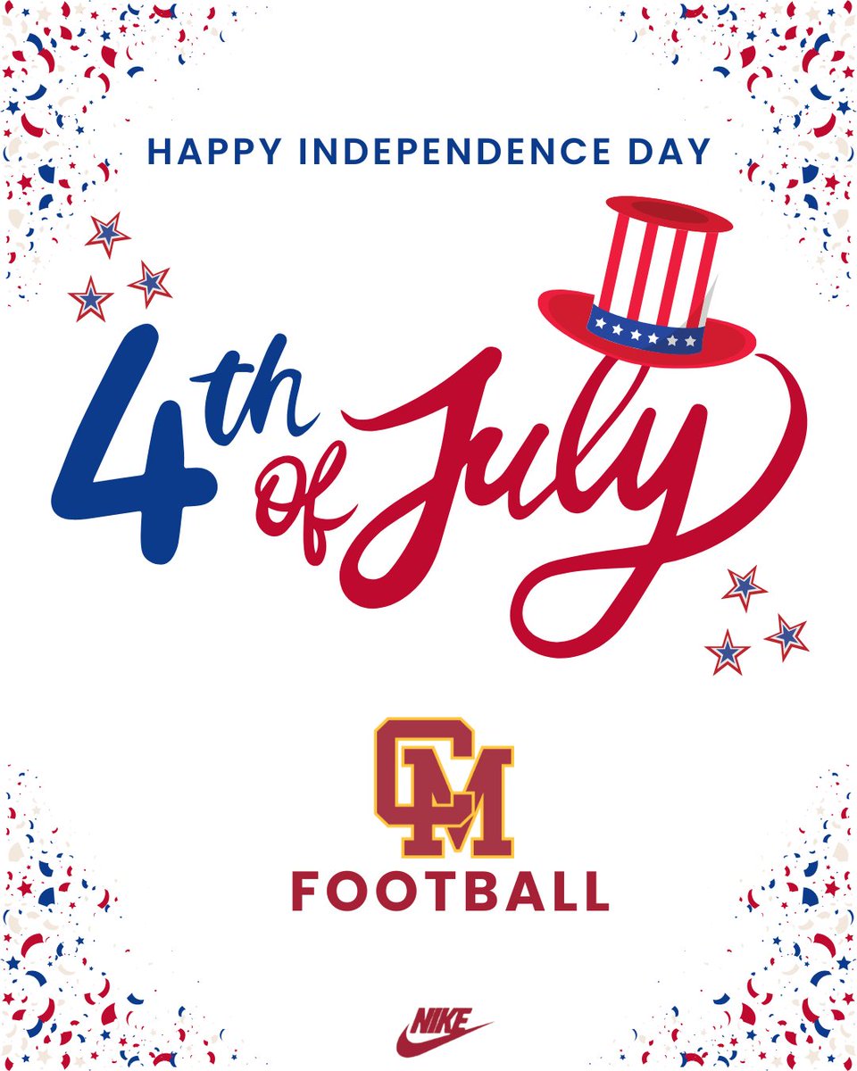 Happy Independence Day From Cardinal Mooney Football!🇺🇸