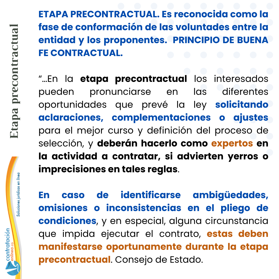 contrataenlinea's tweet photo. 📧 PRINCIPIO DE BUENA FE. Si el contratista no advierte ni comunica las deficiencias detectadas en los documentos precontractuales, y posteriormente surgen controversias relacionadas con esas mismas falencias, no podrá alegar desconocimiento o sorpresa https://t.co/nVzEjECHhf https://t.co/ZhstQk7FO2