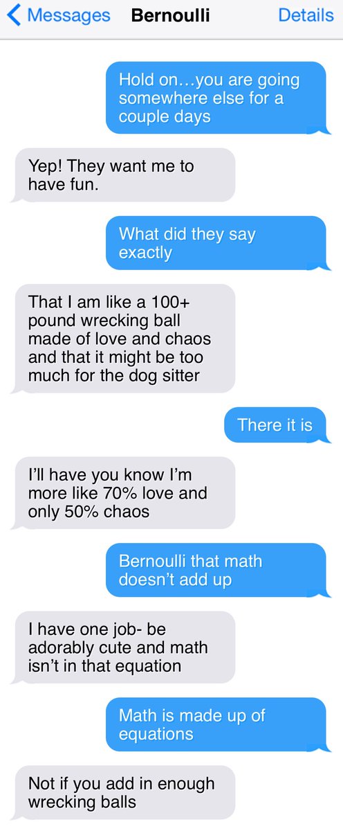 During the week a dog named Bunsen texts his family.

Those texts are saved.

Today they are shared.

This is Texts From Bunsen!