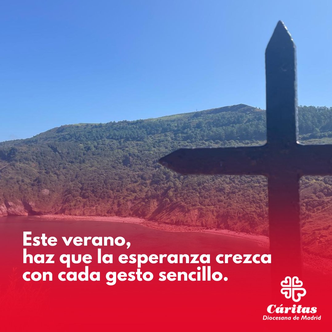 Este verano, vive con esperanza: “La #esperanza crece con cada #gesto sencillo”:
– cuida el alma con oración y reflexión
– ofrece tu tiempo como voluntaria/o
– medita el mensaje del Papa León XIV para la IX Jornada Mundial de los Pobres
#VeranoSolidario 
caritasmadrid.org/este-verano-ha…