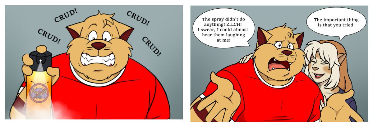 Sometimes, I just got to make something for myself. 

Old sketch that I decided to finish (rather proud of Chance's expressions in this one).

#SWATKats #fanart #ChanceFurlong #OCship