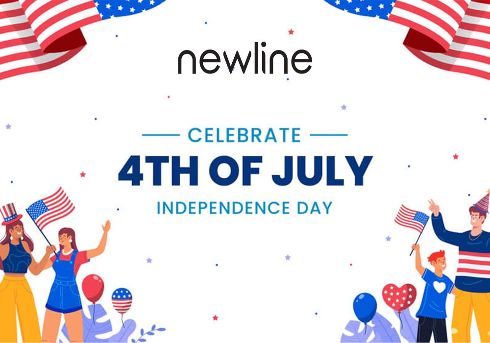 Let's celebrate freedom this Fourth of July! Join us in honoring our nation's spirit of independence and innovation. Wishing you a safe and joyous holiday from Newline Interactive!  #FourthofJuly #IndependenceDay