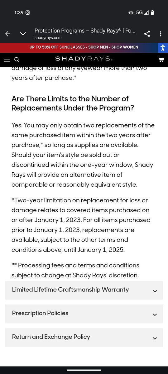 DaRealIanMonrad's tweet photo. What the heck @shadyrays , bought 2 pairs in 2019 and they are no longer lifetime replacements?!?!?!  Sadly spending my money elsewhere now ☹️ https://t.co/B8hSJuuBKD