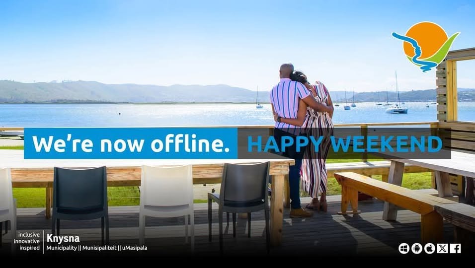 HAPPY WEEKEND!

We're now offline until 7:30 on Monday. 🕣

REMEMBER this platform is not monitored after hours, so PLEASE. Call Emergency Services for any emergencies at 044 302 8911 or WhatsApp at 060 998 6969.📱

Be kind, always 😊

#inclusive #innovative #inspired