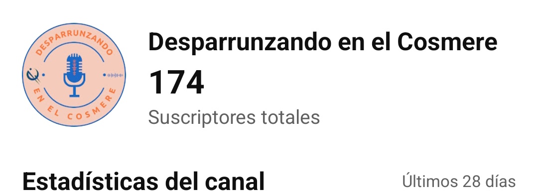 Venga, me echáis una manilla a llegar a los 200. Ya me queda poco y así me posiciona mejor el algoritmo. Mil gracias.
youtube.com/@cosmerezando?…