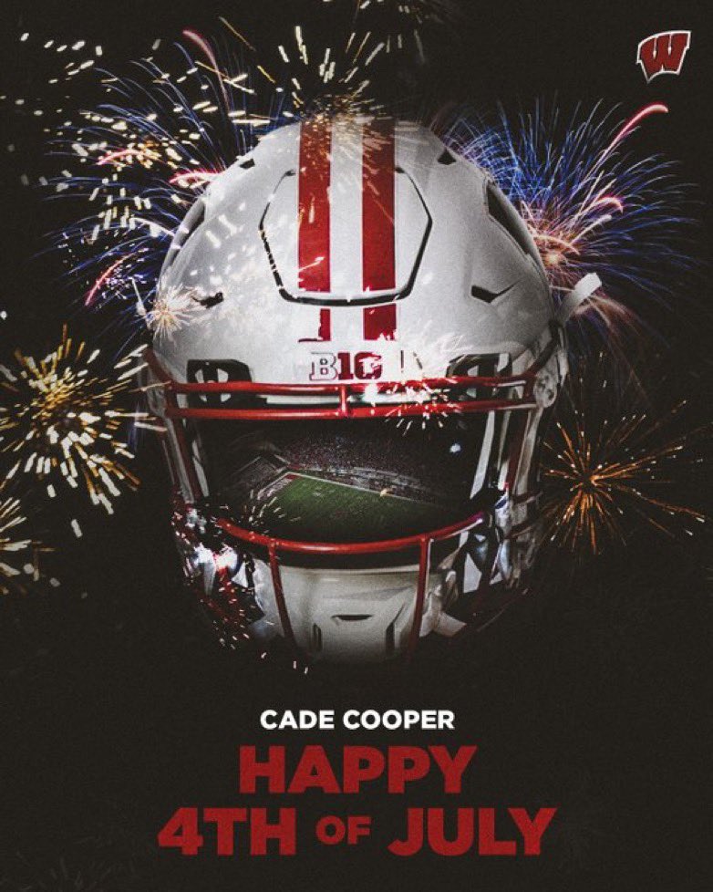 Cade Cooper 2027 (@cadecooper27) on Twitter photo Thank you for the 4th of July love!
<a href="/WisFBRecruiting/">Wisconsin Badgers Football Recruiting</a> <a href="/BadgerFootball/">Wisconsin Football</a> Thank you for the 4th of July love!
<a href="/WisFBRecruiting/">Wisconsin Badgers Football Recruiting</a> <a href="/BadgerFootball/">Wisconsin Football</a>
