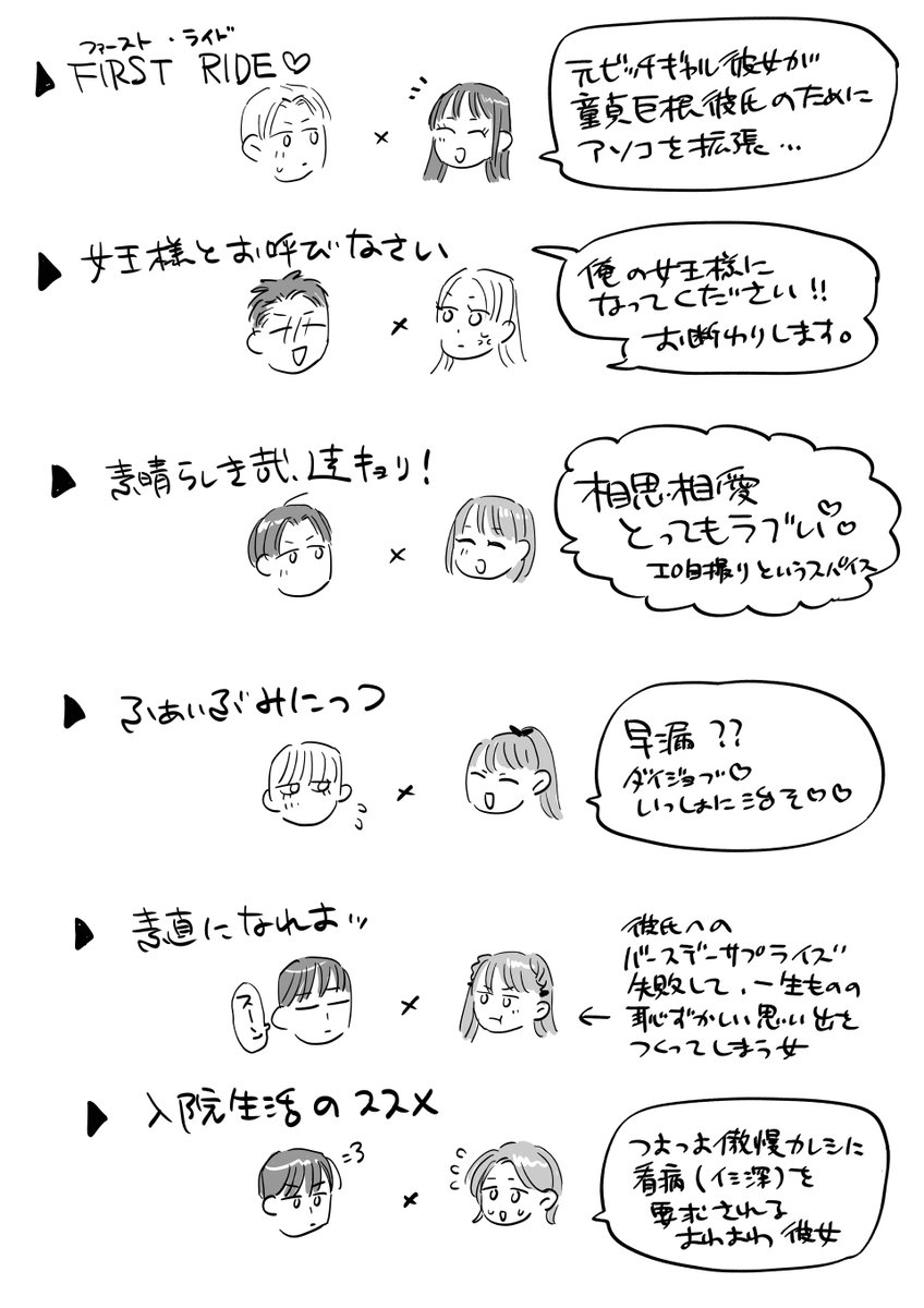 過去作一覧表🗒️
下に行くほど新しい。 