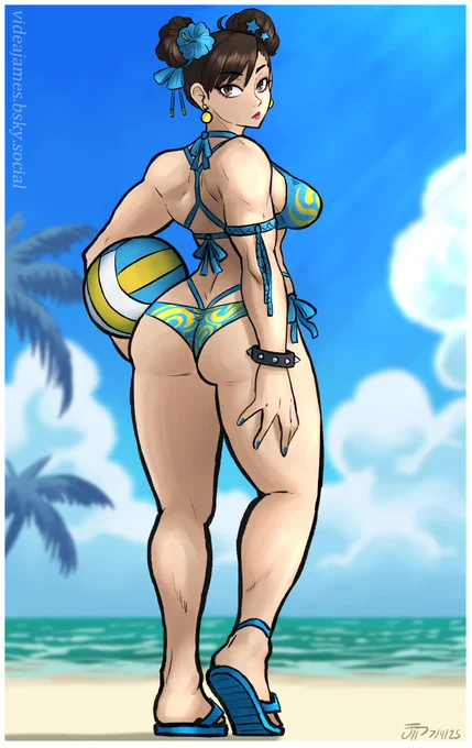 Chun-li Swimsuit (cmsn)