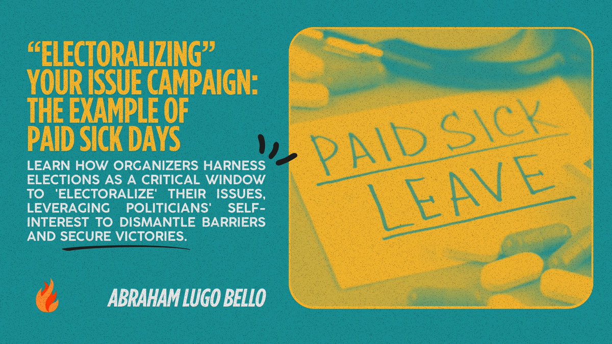 ForgeOrganizing's tweet image. The following case study defines “electoralizing” as a strategy that uses an election to help get a direct win on an issue campaign.
READ FULL ARTICLE:
forgeorganizing.org/article/electo…