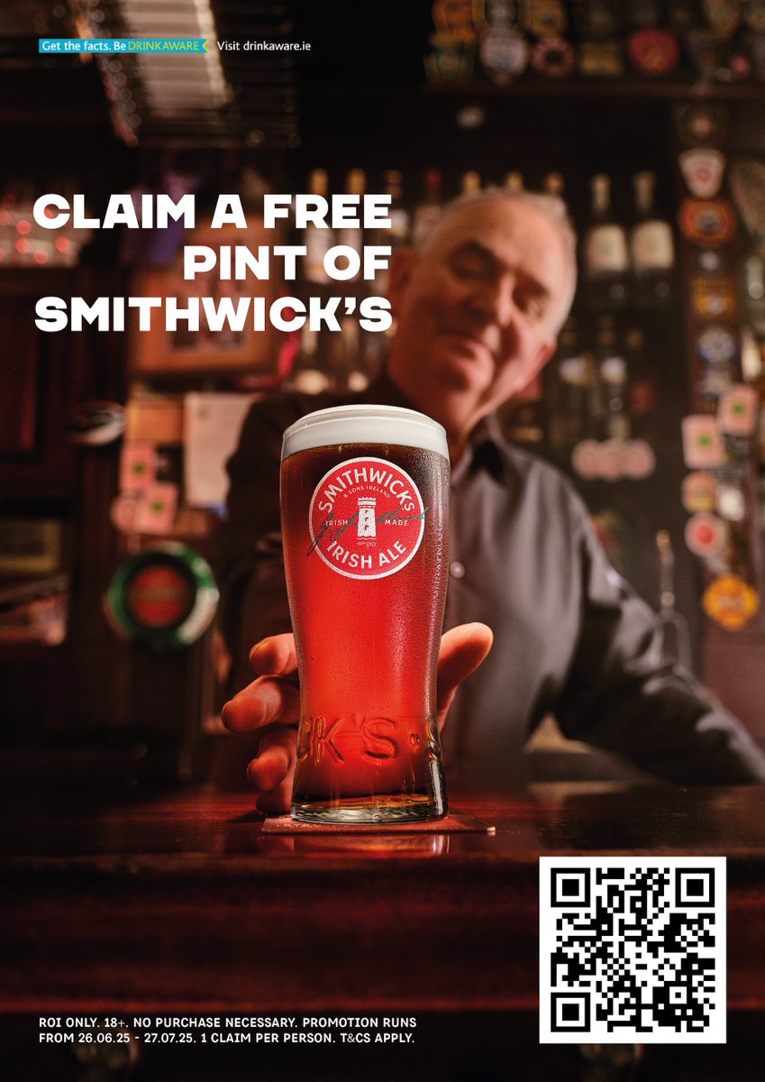 Smithwicks promo now available in house! Simple scan the QR Code and youre ready to roll! #Smithwicks #Fanzo #promo