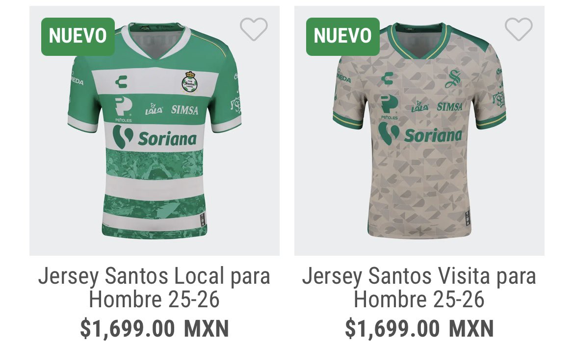 adriangalvezc's tweet image. LOS JERSEYS OFICIALES‼️
Aquí el jersey de local y visitante de Santos Laguna para la temporada 2024-2026
Aunque el Club aún no hace la publicación, una vez más la página de Charly.com se adelantó