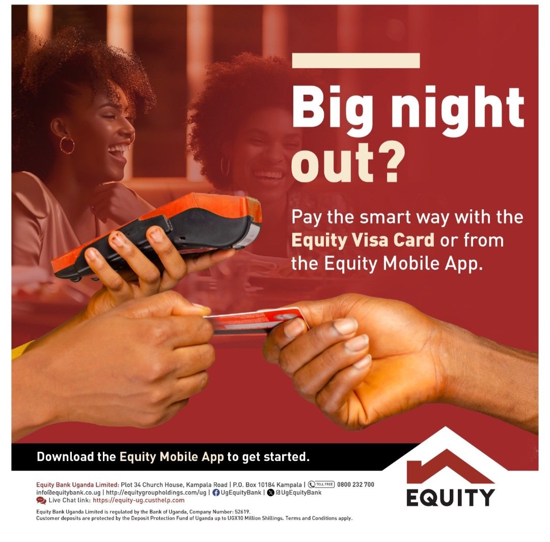 The weekend is here. Make payments with your Visa card

#EquityBankUganda