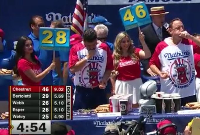 Joey Chestnut is insane. 9.02 wieners per minute. Bonnie Blue hasn’t even seen these heights 😂😂