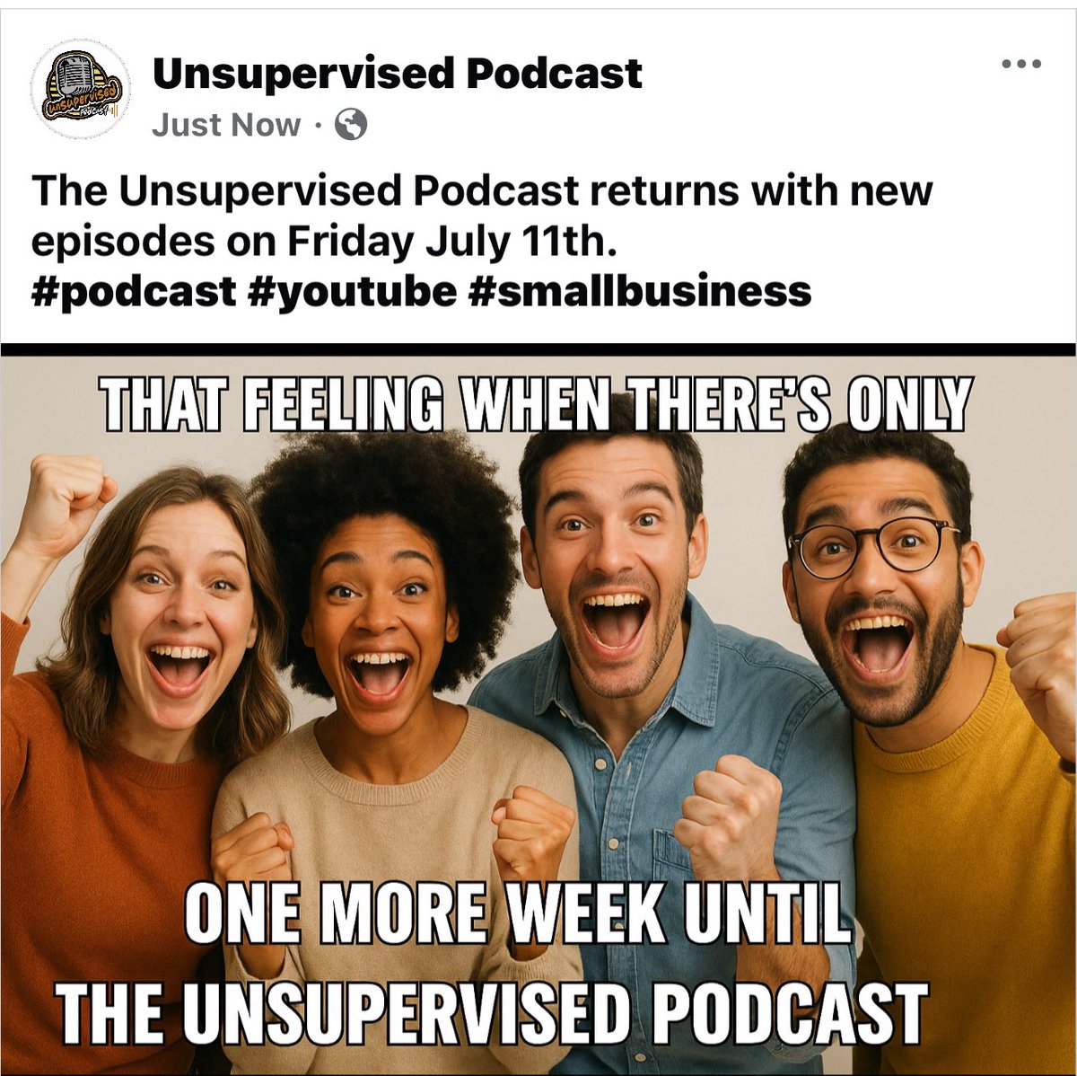 PodUnsupervised's tweet image. The Unsupervised Podcast returns with new episodes on Friday July 11th.
#podcast #youtube #smallbusiness