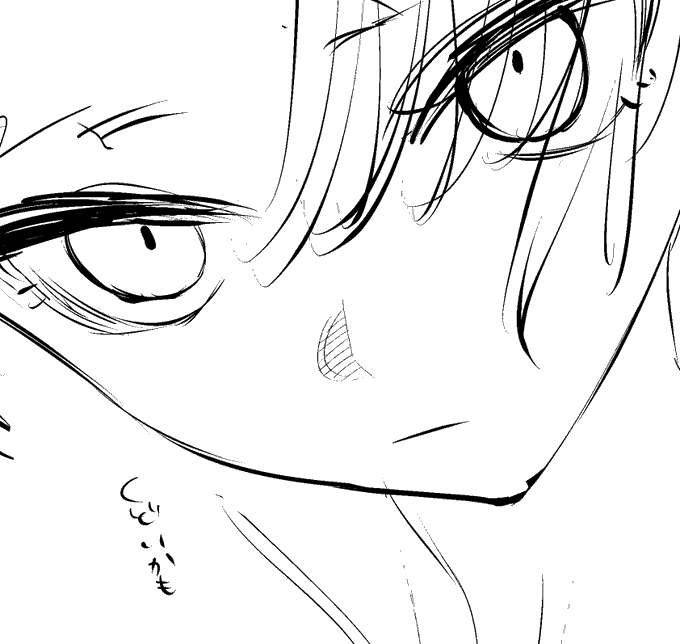 最近のマイブームは鼻に斜線で影いれることだけど、やっぱくどいかも…という恐怖がつねにある 