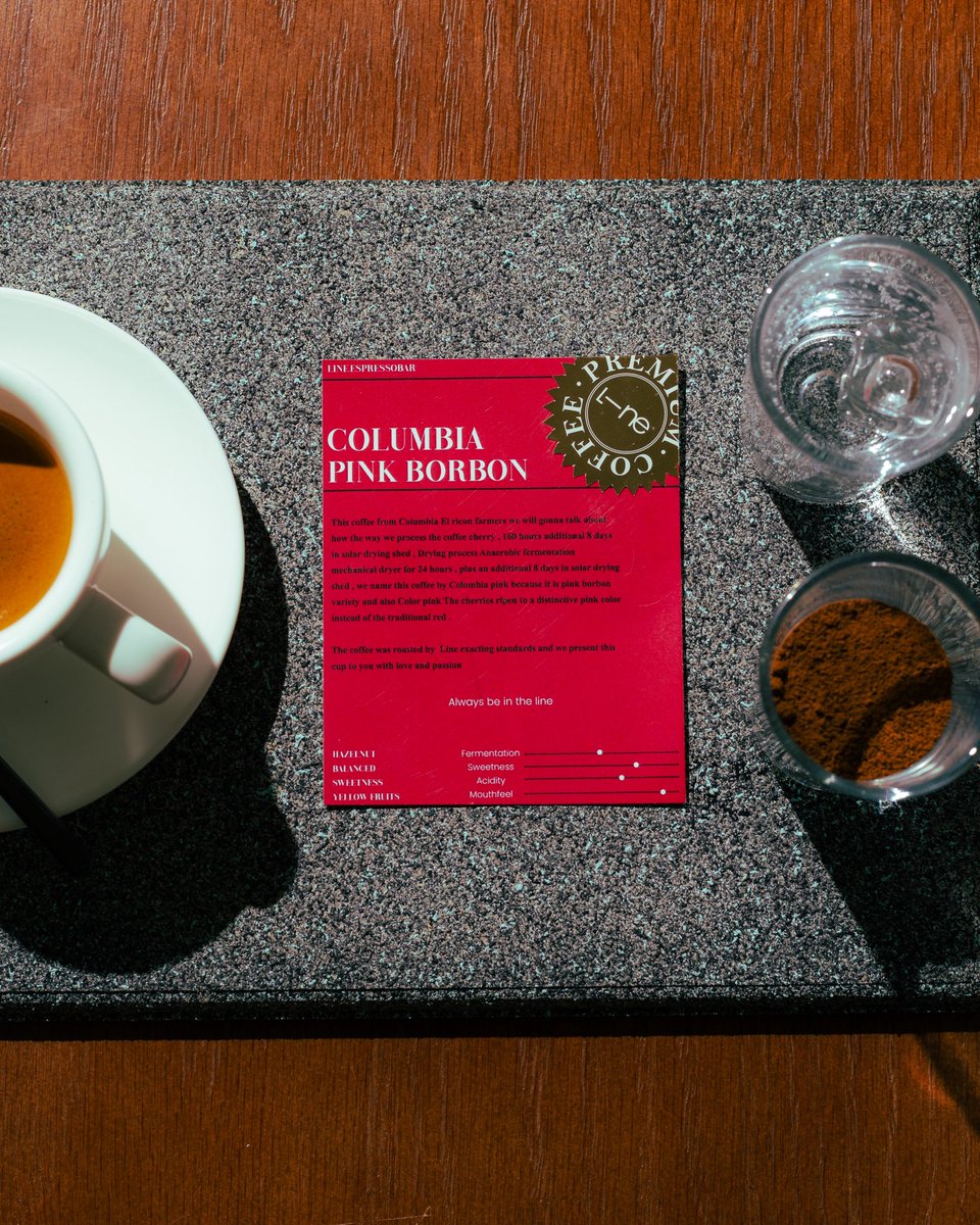 في “ لاين اسبريسو بار “
نبحث دائمًا عن المحاصيل اللي تخلّي تجربتك مختلفة فاخرة ، تجربة صعب تلقاها في مكان ثاني ..

كولمبيا - بينك بوربون
من أندر أصناف الأرابيكا في العالم، 
محصول استثنائي ، ما يتكرر كثير .