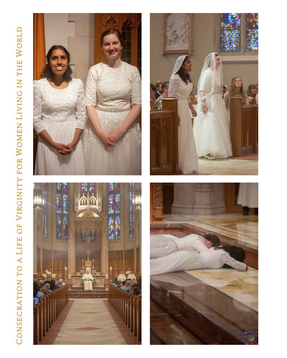 On June 28, our Diocese celebrated the Consecration to a Life of Virginity for Women Living in the World. Jenny Benjamin and Manju Matthew were consecrated by Bishop Lobsinger at the Cathedral Basilica.

Read more: hamiltondiocese.com/news/2025/07/h…
#DioceseOfHamilton #ConsecratedLife
