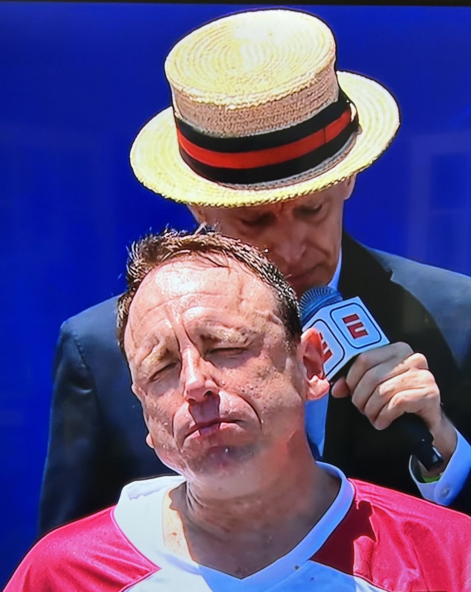 The face of a legend. #JoeyChestnut #NathansHotDogEatingContest