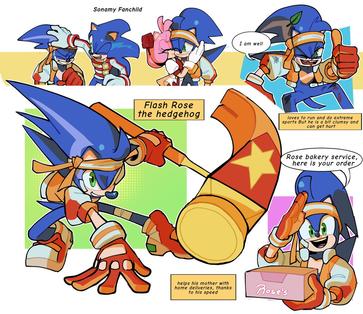 MariaArtes51's tweet image. This is Flash, a Fanchild I made 🤙
#SonicTheHedgehog #Sonamy