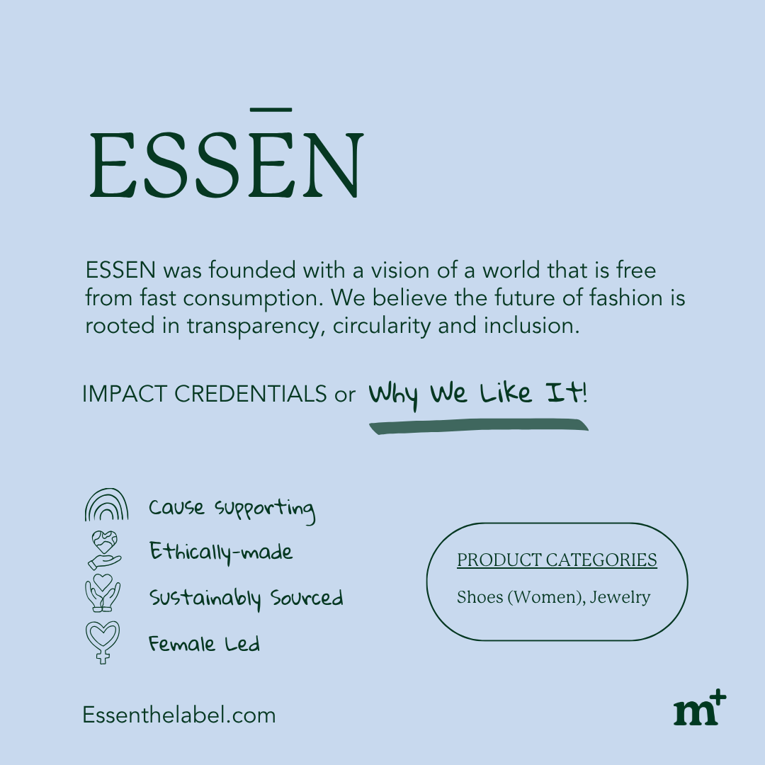 @essenthelabel is our #sustainablebrand of the day! 🇦🇺 

Established in 2016, ESSEN was founded with a vision of a world that is free from fast consumption. We believe the future of fashion is rooted in transparency, circularity and inclusion.

Check them out! 🌎 

📸 : ESSĒN