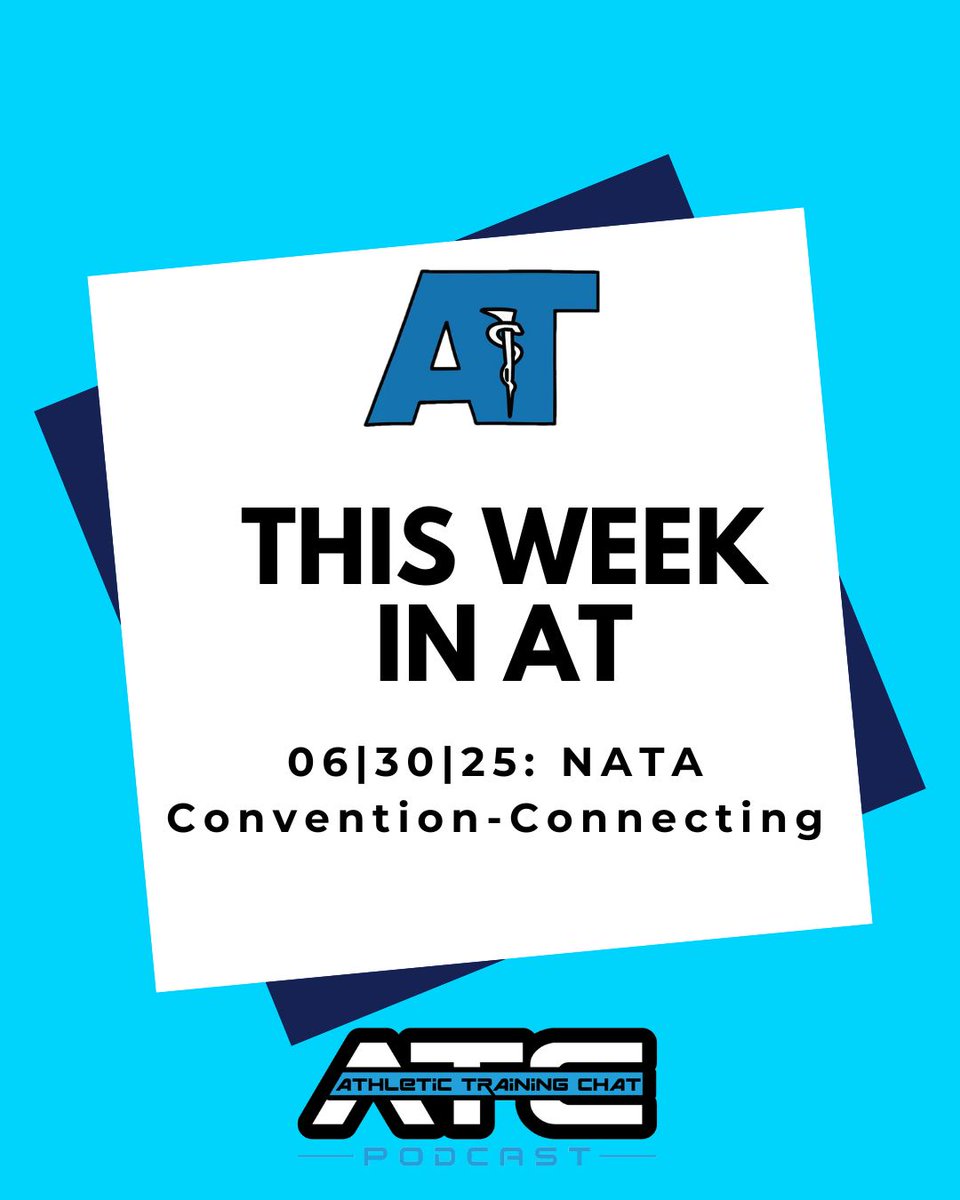 This Week in AT: 06|30|2025-NATA Convention

A discussion on the importance of connecting within the athletic training profession.

Sign up/Read on Substack: buff.ly/vzLt987 

LINK: youtu.be/SpdHKwcrR2M 

#ThisWeekInAT #AdaptedToAT