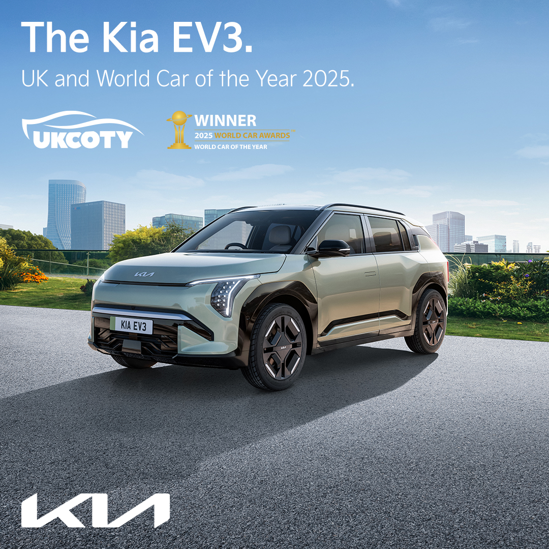 Recently crowned UK and World Car of the year, the Kia EV3 combines an impressive mile range with fast charging. 

👉 Discover more today ow.ly/CwoZ50WjE9E

#KiaUK #KiaEV3