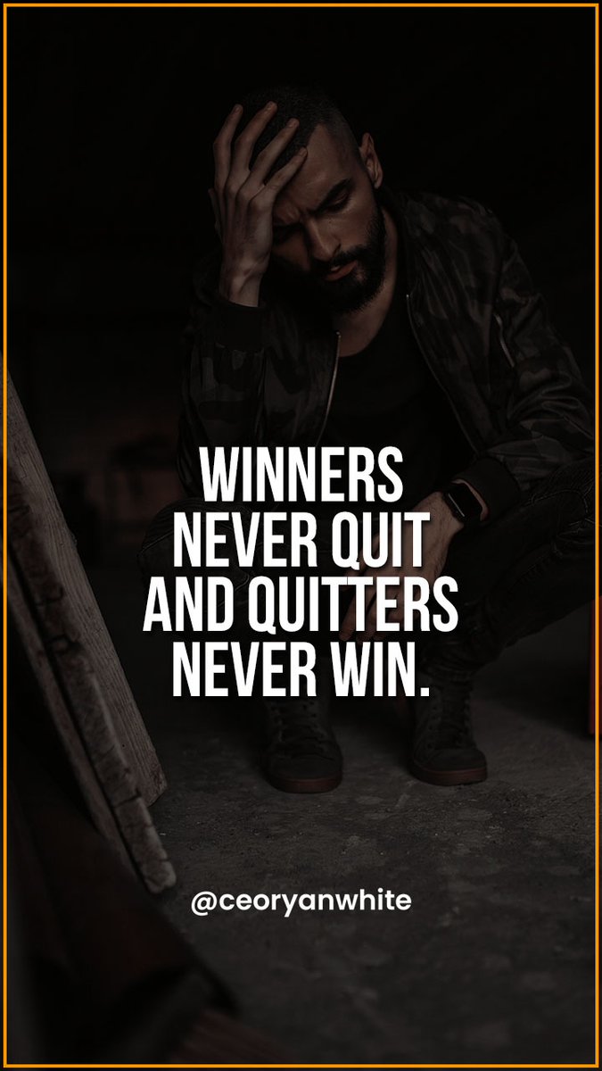 ceoryanwhite's tweet image. Keep pushing forward—quitting isn&apos;t an option for winners. #NeverQuit #KeepGoingStrong #WinnerMindset #PersistencePaysOff