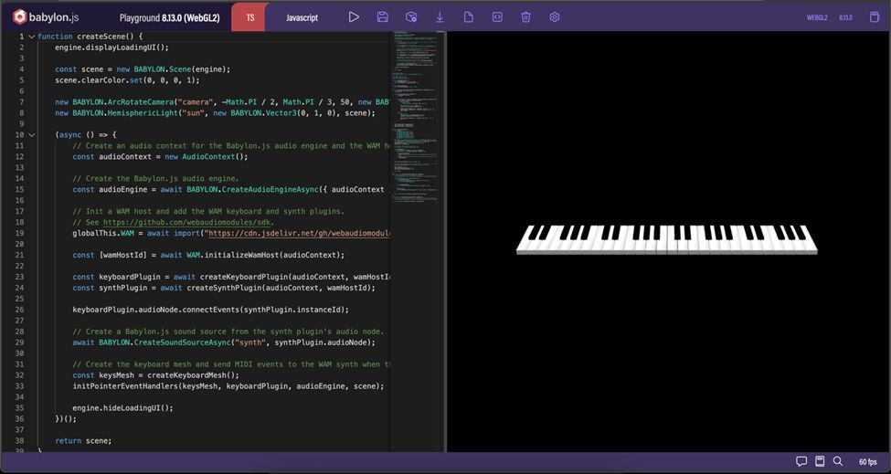 The completely overhauled Babylon Audio Engine now supports all WebAudio nodes as sound sources! Including tone.js and WebAudioModule effects and Synthesizers!

doc.babylonjs.com/features/featu… 

#3D #WebDev #gamedev #indiedev #WebDevelopment #webgl #gamedevelopment #IndieDevs