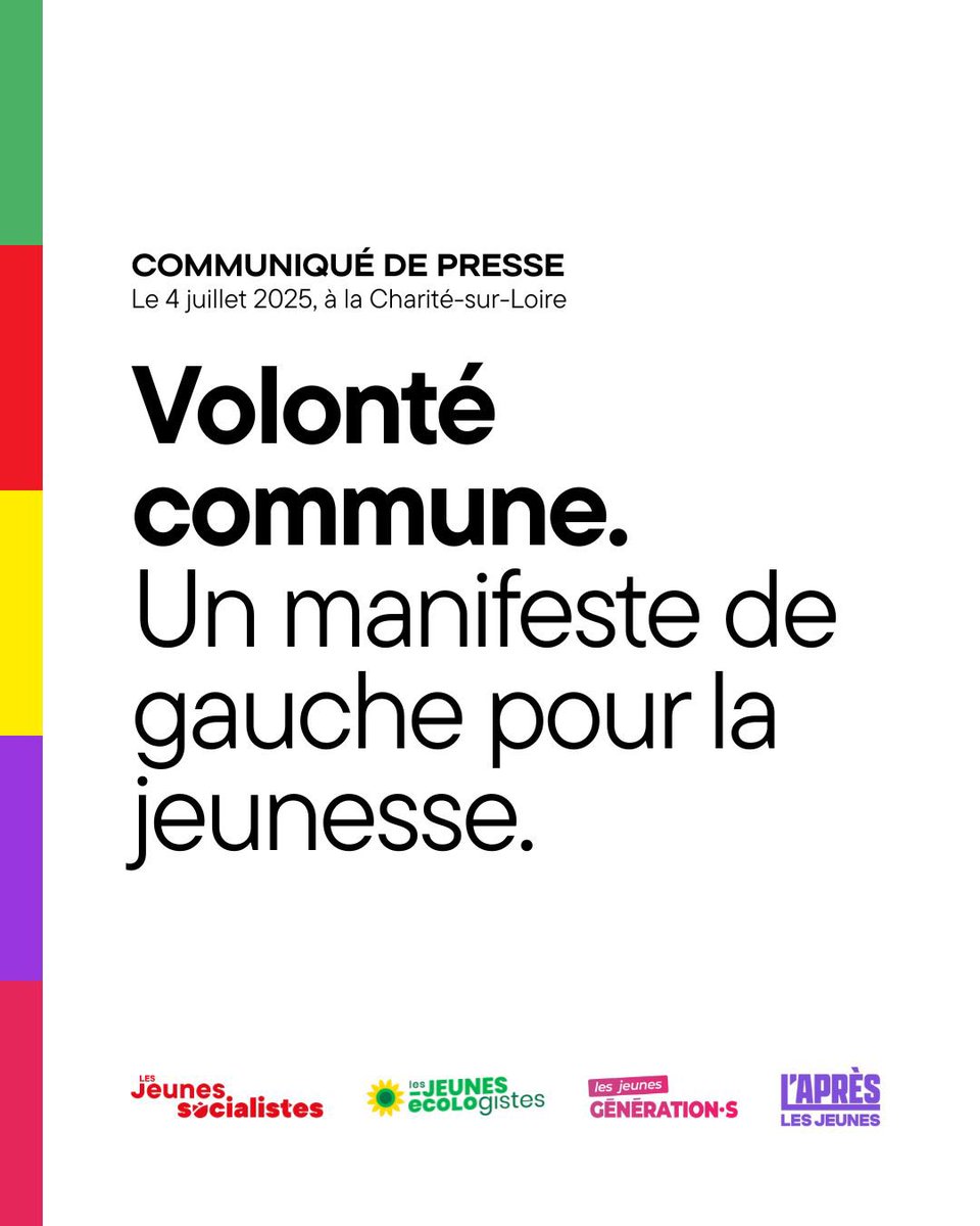 📢 COMMUNIQUÉ COMMUN

📍À La Charité-sur-Loire, nous affirmons une conviction : l’union est indispensable pour faire face à l’extrême-droite et porter un projet de société juste, écologique et solidaire.

La jeunesse y prendra toute sa place. ✊🌹🌱 #VolontéCommune