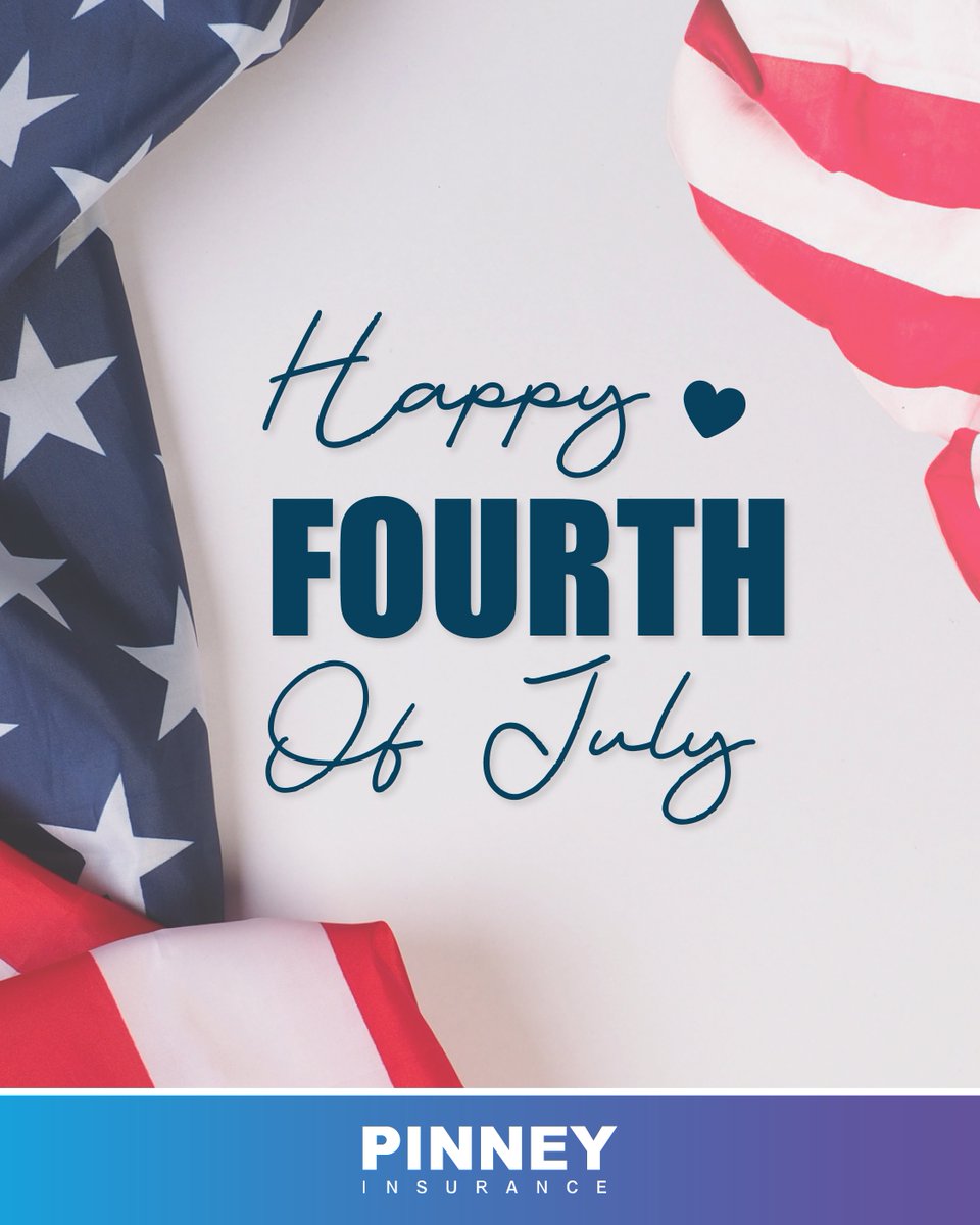 PinneyInsurance's tweet image. Happy 4th of July from all of us at Pinney! Today, we celebrate freedom, unity, and the strength that brings us together. Have a safe and joyful Independence Day! #IndependenceDay #4thJuly