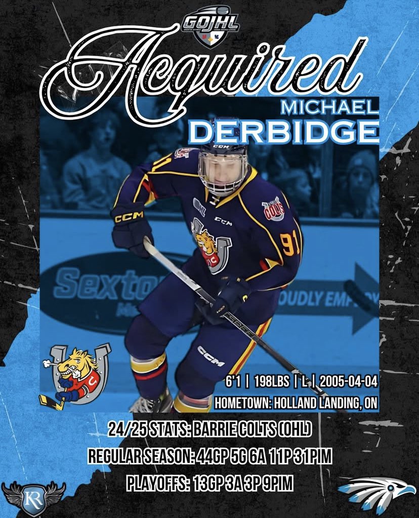 BIG SIGNING📝: Michael Derbidge returns to the nest from the Barrie Colts OHL.