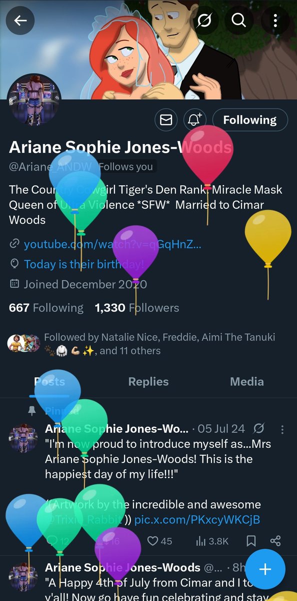 "The luckiest girl alive to share my birthday with the greatest country! And a few friends as well! Let's have a rocking good party today to celebrate! I've got burgers and cake for everyone!!!"