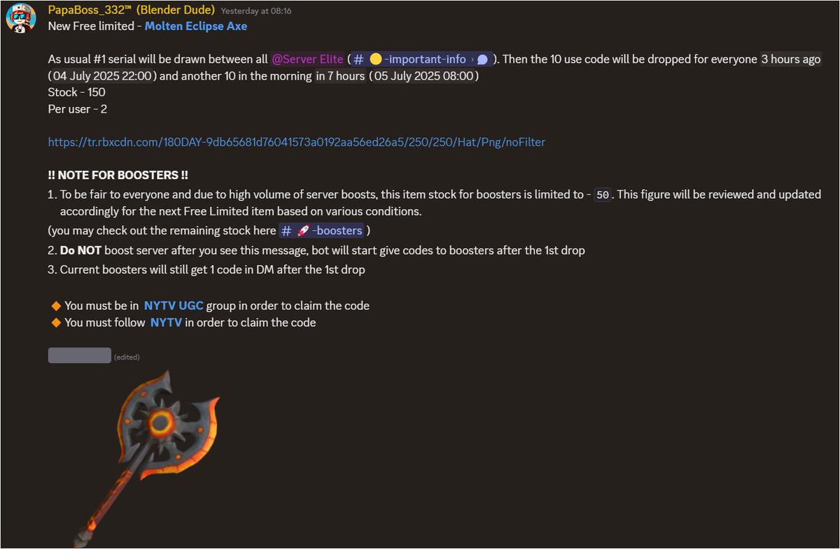 Code drop in 5min.. 🫡