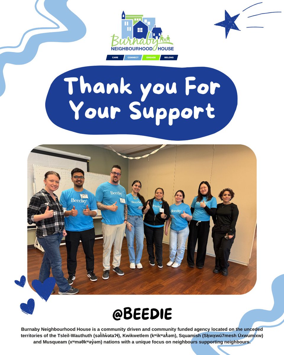 Thank you <a href="/BeedieBuilt/">Beedie</a> for your continued support of our Weekly Seniors Lunch Program! The program provides a welcoming space for vulnerable and isolated seniors to socialize, participate, and enjoy a nutritious meal.
Thank you for being one of our amazing business supporters! 🙌