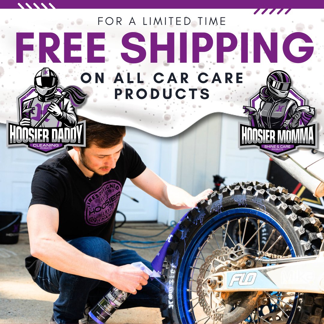 Hoosier Racing Tire (@hoosiertire) on Twitter photo π§½ National Car Wash Day is coming up quickly! Until July 14: FREE shipping on all Hoosier car care gear.
π shop.hoosiertire.com/car-care/ π§½ National Car Wash Day is coming up quickly! Until July 14: FREE shipping on all Hoosier car care gear.
π shop.hoosiertire.com/car-care/
