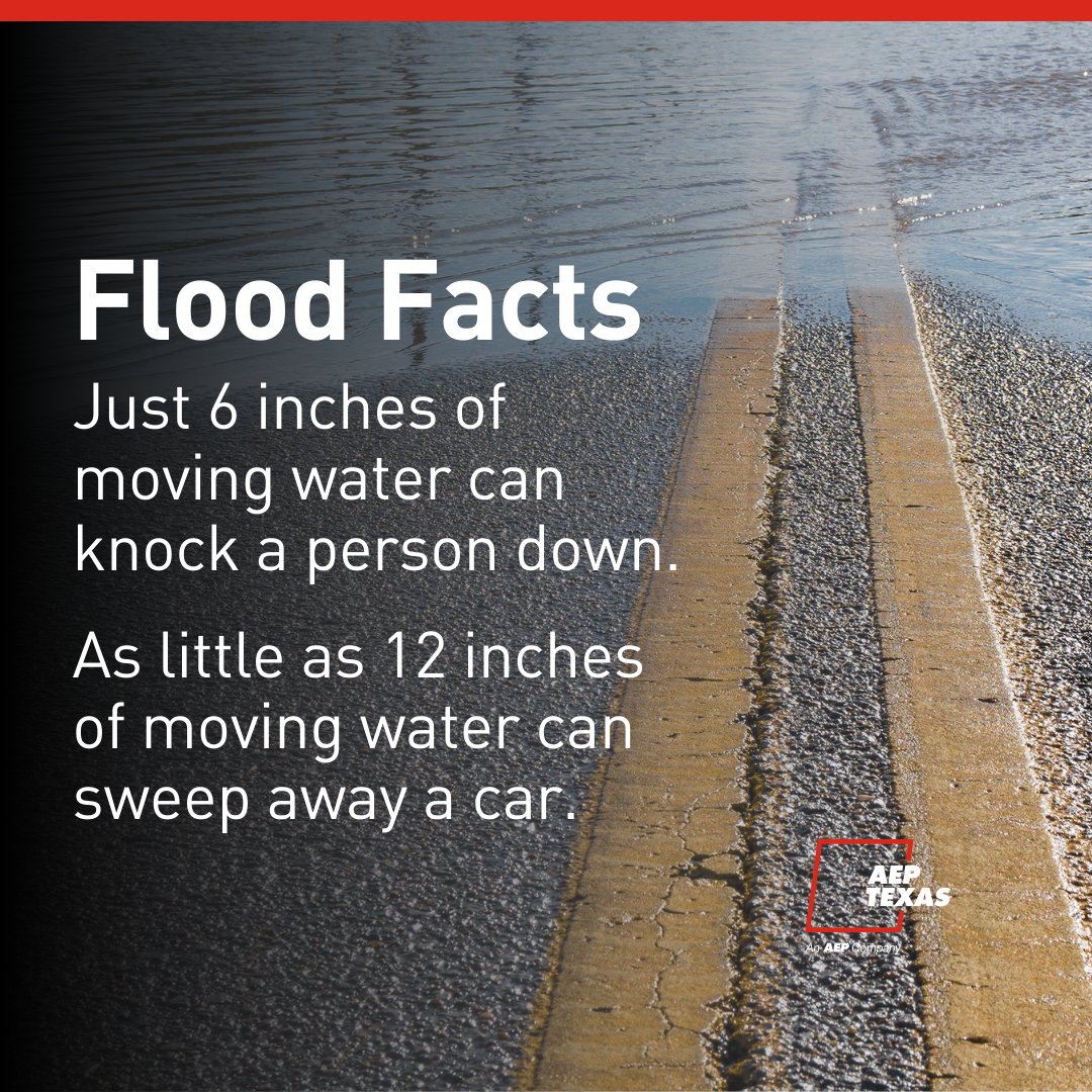 AEPTexas's tweet image. Heavy rains and flash floods are affecting parts of the AEP Texas service territory, especially for our customers in the San Angelo area. Please stay alert and do not risk your safety near fast-moving water. #WeAreAEPTexas