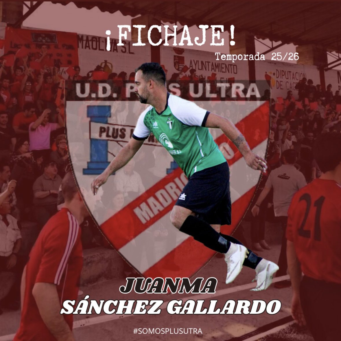 📣 𝗙𝗜𝗖𝗛𝗔𝗝𝗘 | Juanma, se une a la familia del Plus Ultra.

Gol, potencia y ambición para liderar el ataque. 

Bienvenido a tu nueva casa, Juanma.

Aúpa Plus Ultra
❤️🖤