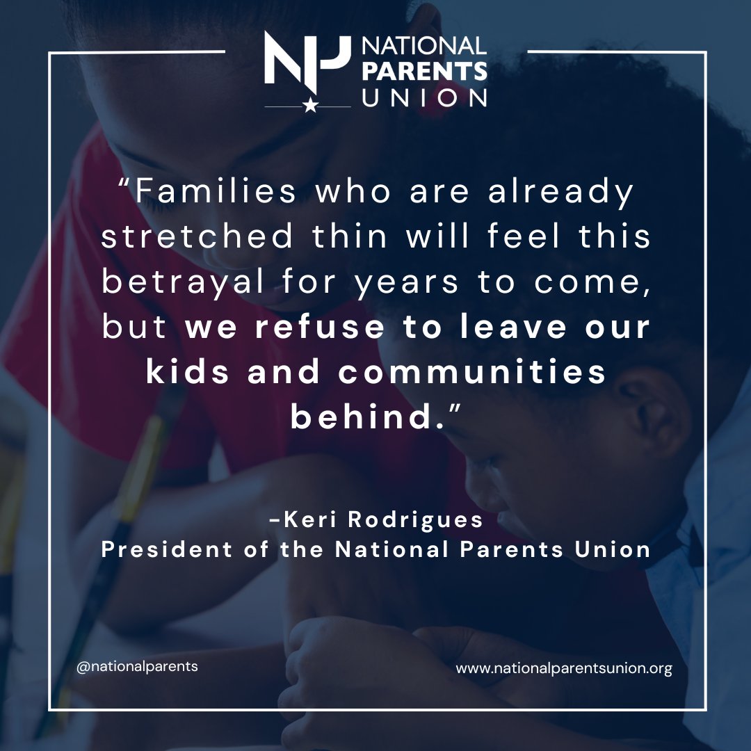 NationalParents's tweet image. This Independence Day, while the nation celebrates freedom, we face the harsh truth: Congress just passed the so-called “Big, Beautiful Bill”—a betrayal that raises health costs, hikes energy bills, and leaves kids hungry.
They chose billionaires over families.
We are still the…