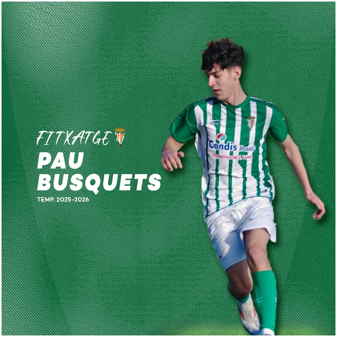 💚🤍FITXATGE📝

✨Pau Busquets fa el salt des del juvenil i serà jugador del 1r equip del CE Besalú la temporada que ve.

Benvingut Pau!💪🏼

#AmuntBesalú💚
