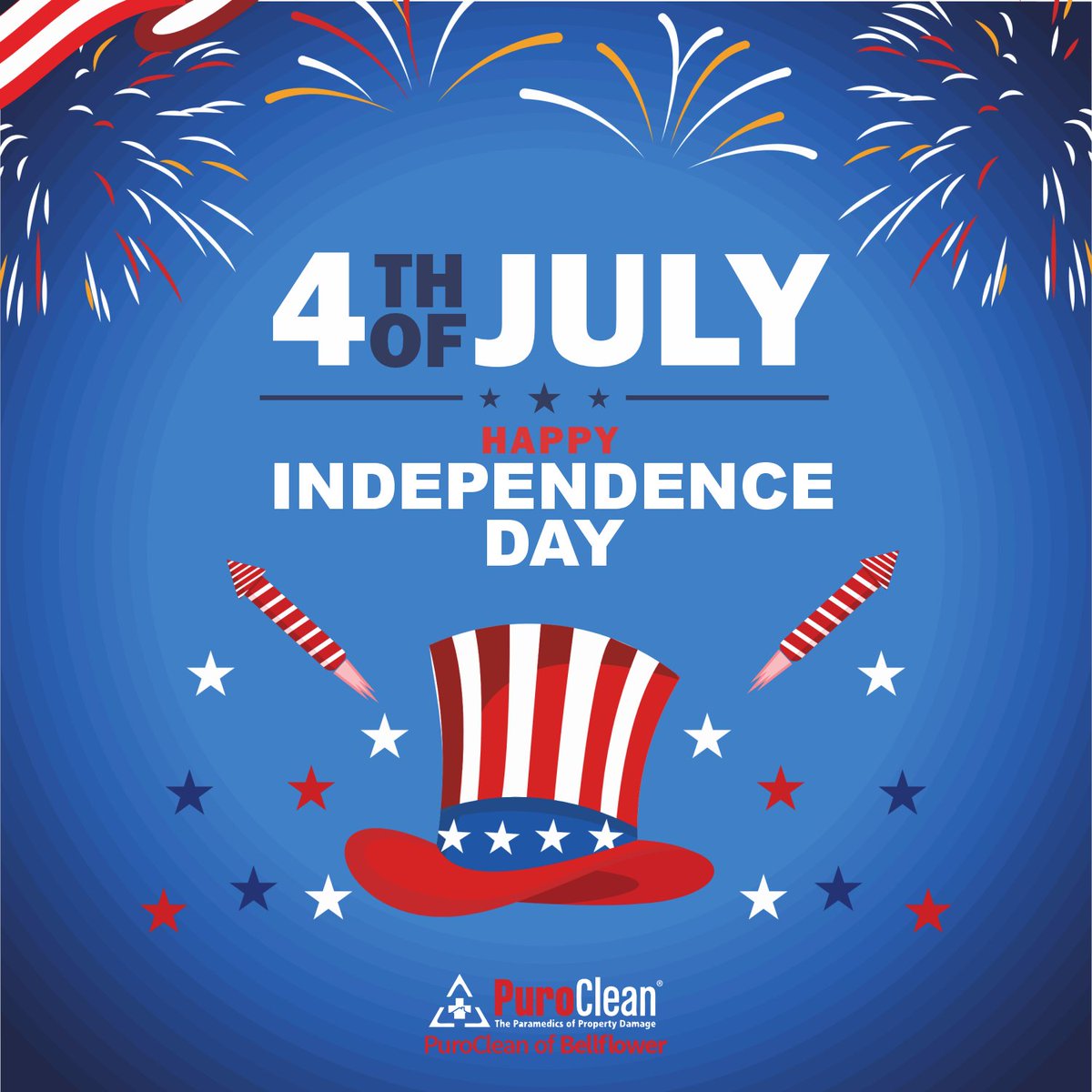 OfBellflower's tweet photo. PuroClean of Bellflower honors those who defend our freedom and safeguard our communities. 

This Independence Day, we celebrate you. Stay safe and enjoy the holiday!

#PuroCleanPride #IndependenceDay2025 #RestorationExperts https://t.co/xVLVF3GRRO