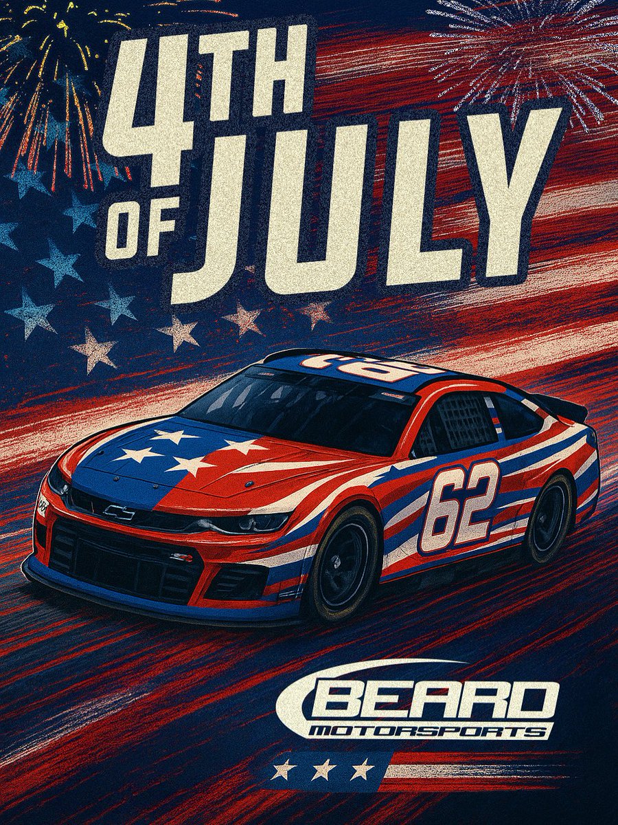Happy Fourth of July from everyone at Beard Motorsports! #july4th2025🇺🇸💥❤️🇺🇸💙💥